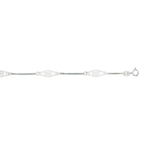 Ritastephens 14K Solid Gold Infinity Anklet 10 Inches2