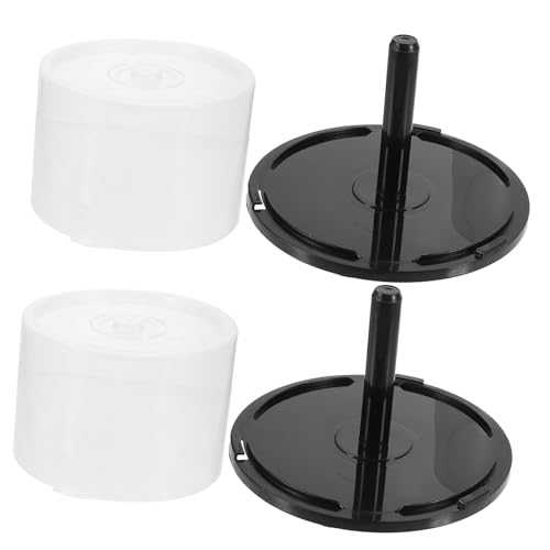 BESPORTBLE 2 Pcs Plastic Cd Storage Buckets for 50 Discs Each Portable Dvd Case Holder Containers for Cd Dvd Organization and Protection