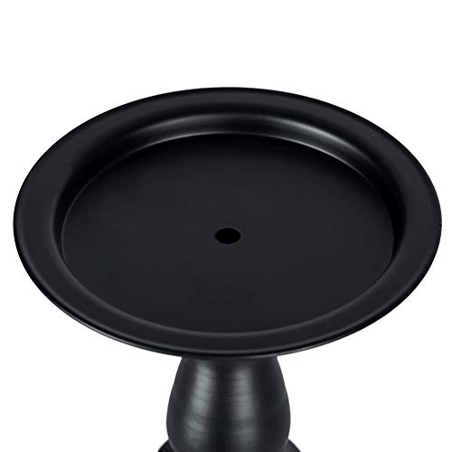 2 Pcs Black Pillar Candle Holders, Most Ideal For 3" Pillar Candles, Gifts For Wedding, Party, Home, Spa, Reiki, Votive Candle (2 X S) #TOP5
