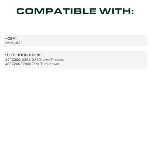 Image of UDC Parts M154621 Deck Belt Replacement for John Deere 42 Inch X300 X304 X310, Z245 EZtrak Zero Turn Mower 48 inch / Aramid Cord / 146.24 inches