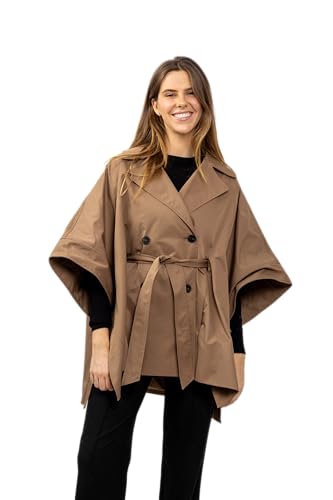 Trench Cape Femme Chic avec Col à Revers et Finitions Boutonnées Premium