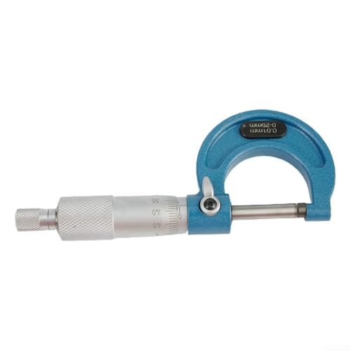 Micrómetro exterior con sonda de carburo cementado, rango de 0 100 mm y precisión 0 0001, para mediciones de precisión (0-25 mm)