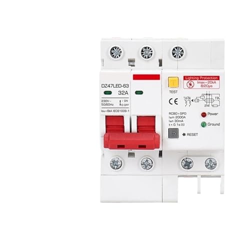 Disjoncteur différentiel contre la foudre 2P-PE 220V évite les surcharges