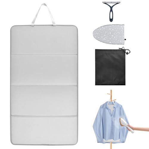Steamer Board for Clothes with Ironing Glove, Stand for Steaming Clothes, Garment Steamer Pad Portable Ironing Board Included Lint Remover & Storage Bag for Suits Shirts Coats Portable Travel Home Use