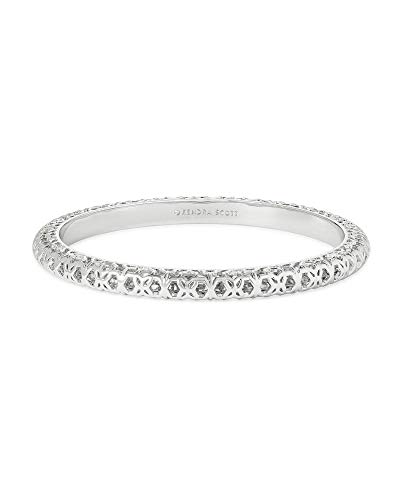 Kendra Scott Maggie Bangle Bracelet In Rhodium Filigree #TOP12