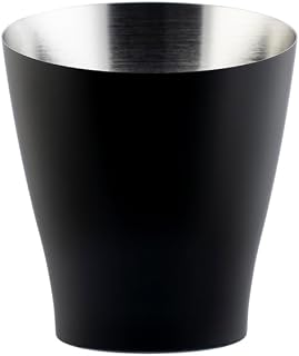 Professioneller Eiskübel aus Metalllegierung, 5 l, für 2 Flaschen Wein oder Champagner, elegantes Design aus schwarzem Aluminium