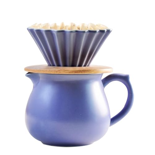 Cafetera de Vertido Cafetera de cerámica sencilla hecha a mano con filtro for compartir