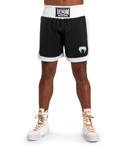 Venum Herren Klassische Boxshorts Shorts Schwarz/Weiß X-Large