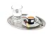 Produktbild APS Serviertablett Kaffeehaus, klassisches Wiener Kaffeehaus Tablett, Edelstahl Tablett, matt poliert, oval, Rand eingerollt, 23 x 17,5 cm, 1 cm Höhe