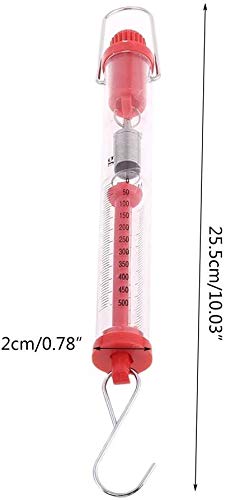 フォースメーター スプリングスケール 5N 500g デュアルスケール ラベル付き バランスダイナモメーター 力計 スプリングスケー