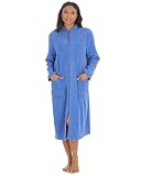 Undercover Ladies Zipped Soft Fleece Dressing Gown 4045 Blue 10-12
