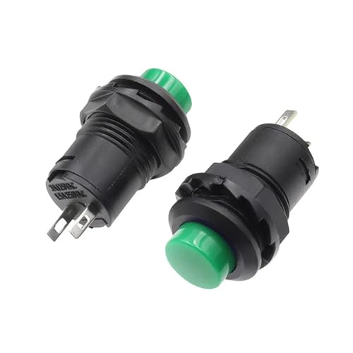 Bouton poussoir 12mm autobloquant vert DS-428 interrupteur rond