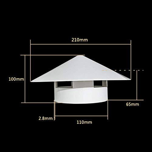 Chapeau de cheminée PVC 110 mm imperméable contre infiltration eau