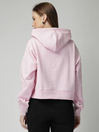 Image of Unifirnge Casual Wear Solid Crop Zipper Jacket Hooded Neck Full Sleeves Hoodie for Women Hoodies Women Stylish Sweater for Woman Stylish Cotton Blend Fleece Hoodie Winter wear Hood Regular Fit