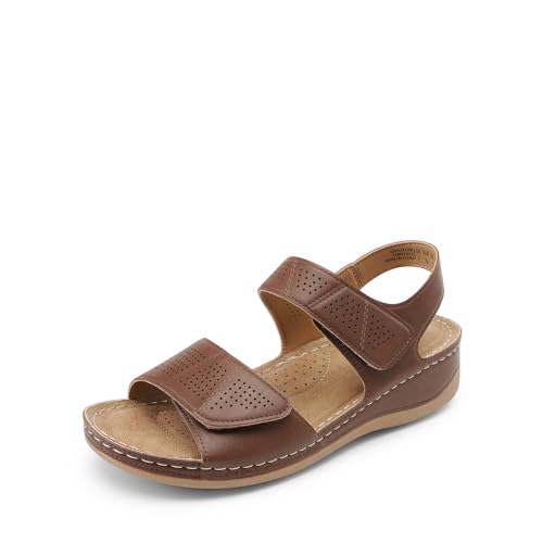Image of DREAM PAIRS Women's Comfortable Dressy Flats Sandals Open Toe One Band Casual Walking Sandals for Summer
