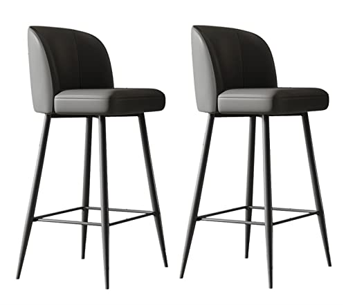 23.6 Inch Heigh Dark Grey Super Fiber Leather Bar Stools