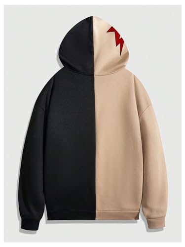 GORGLITTER Men's Zip Up Hoodies Y2k Graphic Sweatshirt Hooded Long Sleeve Colorblock Western Streetwear Drip Outfits 20252