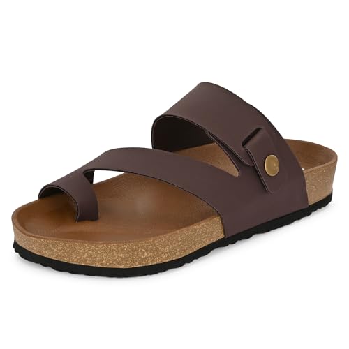 Image of Centrino Men's Berkin-Style Slip-On Sandals | Open Toe Design | Soft PU Footbed | Lightweight & Comfortable | Arch Support | On-Grip Sole | Casual Outdoor Wear (9212)