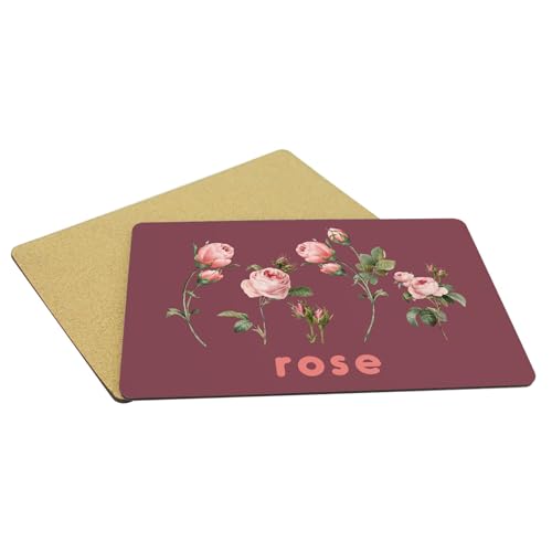 Sets de table en liège grand format napperons fleurs minimaliste chic