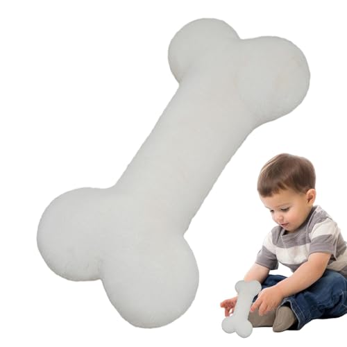 Knochen-Dekokissen aus Plüsch – Knochenplüsch-Überwurfkissen, weiches langes Dekokissen für Wohnzimmer, Schlafzimmer