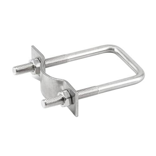 (4 Pieces)8x40x70mm 304 Stainless Steel Square U Bolts Pipe Clamps With Plates And Nuts Tuble Buckle Clamp - Image 4