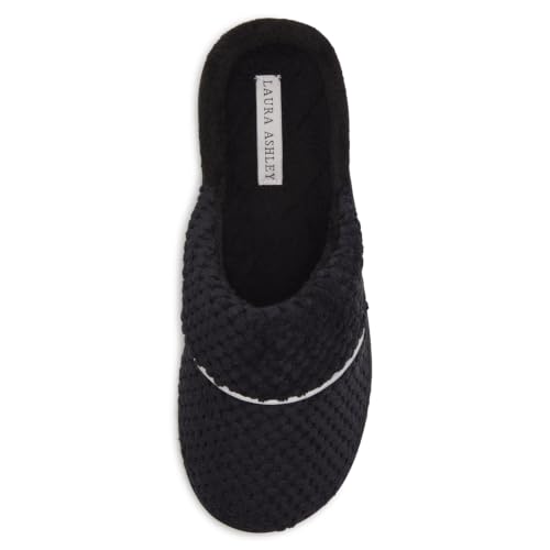 Image of Laura Ashley Women's Spa Slip-On Rugged Scuff Slipper, Non-Slip House Slippers with Cushioned Insole for Ladies