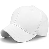 Loneshark Womens Short Bill Hats Structured Short Brim Hats for Men Running Small Brim Baseball Caps for Ladies White