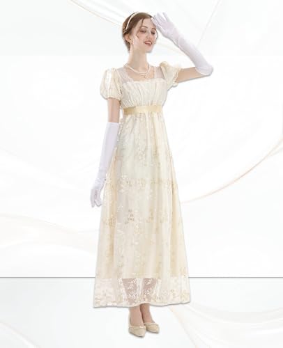 Image of NSPSTT Women Girls American Pioneer Colonial Dress Prairie Costume