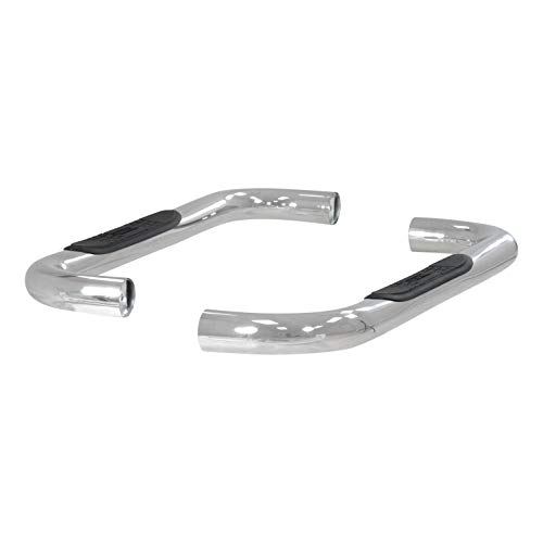 ARIES 204017-2 3-Inch Round Polished Stainless Steel Nerf Bars, No-Drill, Fits Select Chevrolet Silverado, GMC Sierra 1500, 2500, 3500 HD