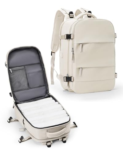 UPPACK Backpack For Women Men Travel Bag Watreproof Hiking Backpack College Laptop Backpack, B-snow White, Small, Modern