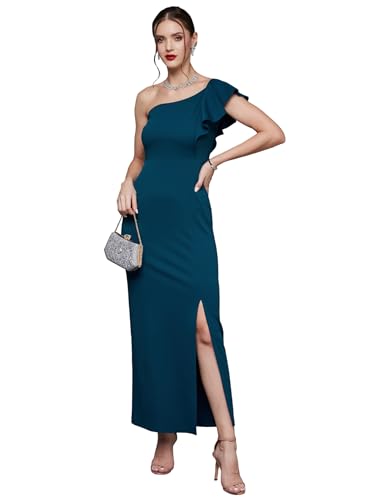 Image of Miss Chase Women's Comfortable Round Neck Sleeveless Striped Midi Bodycon Dress with Zipper