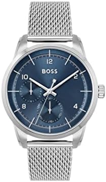 BOSS Analogue Multifunction Quartz Watch for Men with Silver Stainless Steel Mesh Bracelet - 1513942