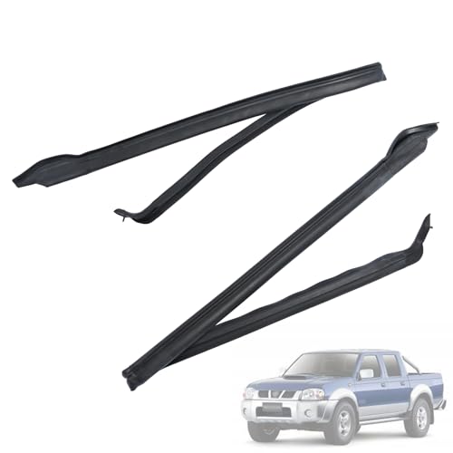 Getfarway 2PCS Roof Drip Moulding Weatherstrips Compatible with Nissan Frontier Navara D22 1997-2004 Replace 76843-2TG0A 76842-2TG0A,Front Left & Right Rubber Weatherstrip Trim Kit