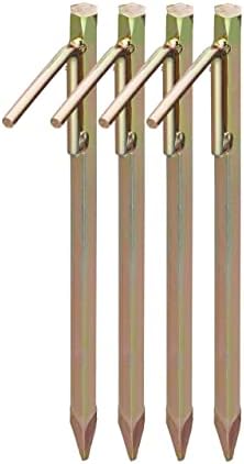 Relaxdays Piquets de Fixation Sol XL, Lot de 8, Acier galvanisé, ...