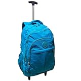 Mochila DeRodinha Adulto Juvenil Em Nylon Tactel Espaço Para Notebook (azul clara)