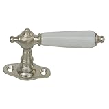  Fenstergriff Gründerzeit Jugendstil Messing matt vernickelt #21-NMW