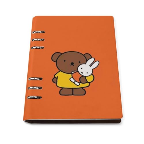 ミッフィー システム手帳 A5 日記帳 メモ帳 ビジネス かわいい 可愛い 防水 高級PUレザー ノート 6穴リング オフィス用品 文房具 入学 新学期 進学 卒業記念品 プレゼント ギフト 贈り物
