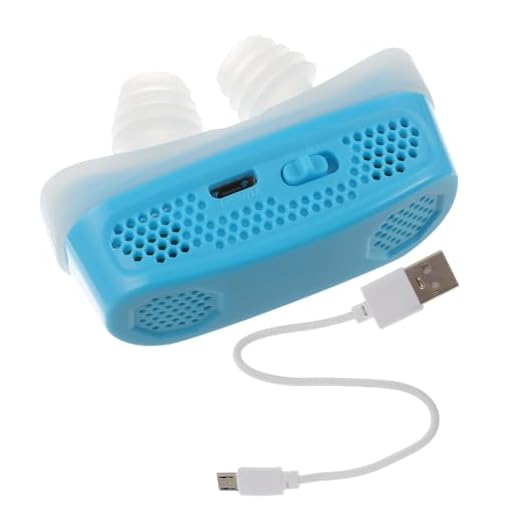 TEMPNAP Dispositivo Antirronquidos Eléctrico Portátil Filtro Purificador y Ventilación Nasal Solución Recargable para Dejar de Roncar Mejora Respiración Nocturna Azul