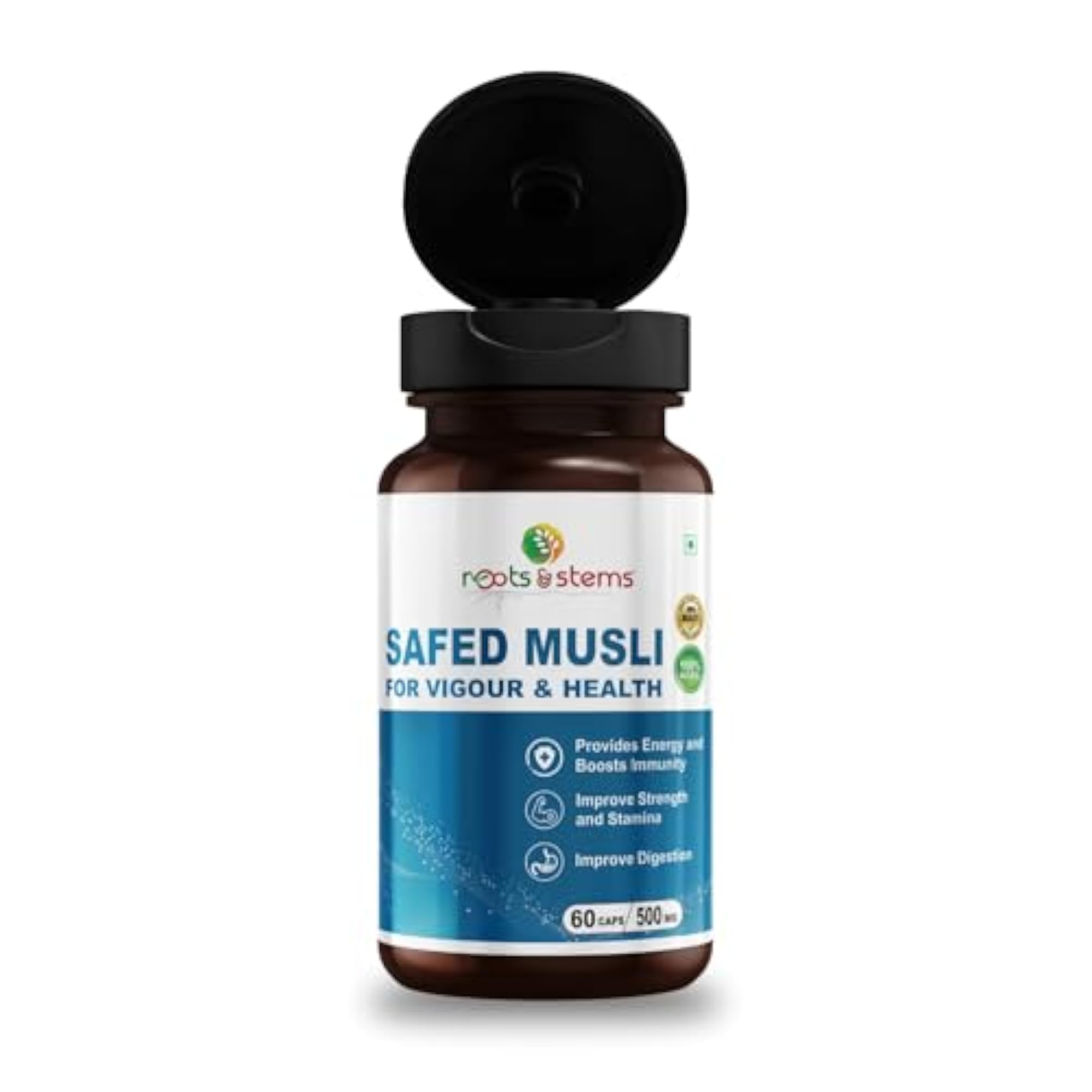 Safed Musli Supplement Veg Capsules 500mg