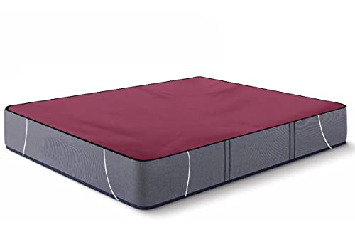 Image of The Furnishing Tree Mattress Protector /Waterproof Bedsheet Size WxL 36x72 inches Single Bed One Unit Polyester Maroon