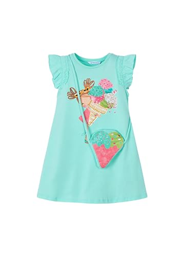 Robe Mayoral fille 3 ans vêtement été enfant 98cm avec petit sac teinte eau