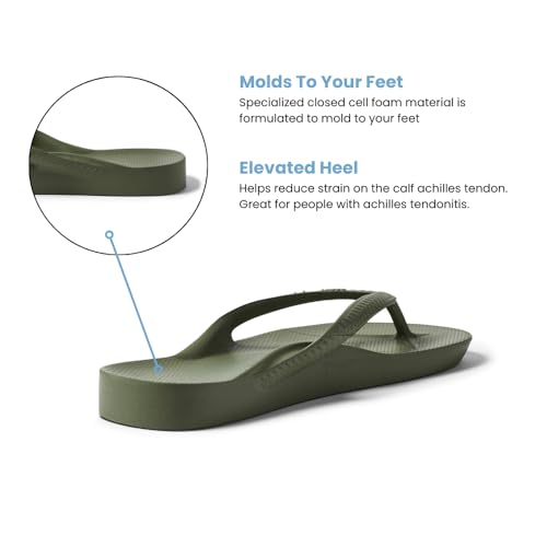 Image of Archies Arch Support Flip Flops for Men & Women - Orthotic Sandals for Plantar Fasciitis Relief - Lightweight, Cushioning, Shock-Absorbing Thong Sandals for Walking, Foot Pain & All-Day Comfort