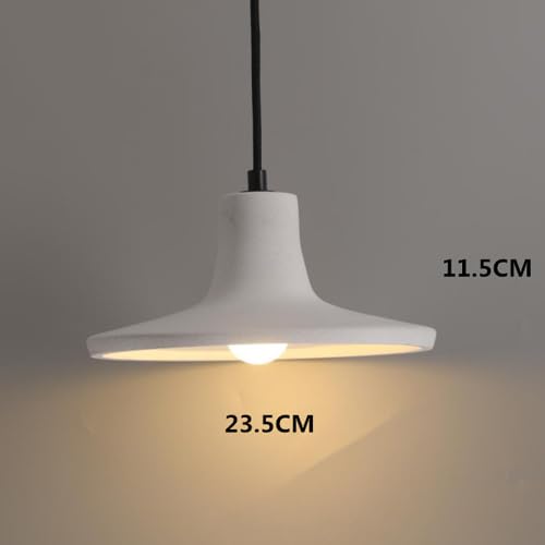 Lámpara de hormigón blanca con cable ajustable para solucionar techos altos e irregulares 7