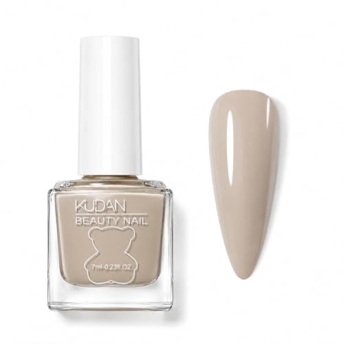 Image of 10ml Nude Nail Polish, Quick Dry Breathable Beige Varnish, Smooth Finish