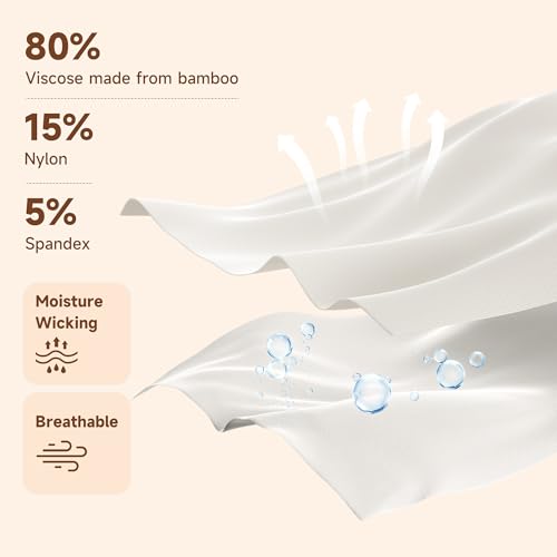 Women's Underwear Bamboo Bikini Panties Moisture-Wicking Hipter Seamless Stretchy Briefs Breathable Underwear 6-pack