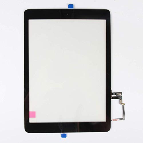 A-MIND for iPad 5 Air 1st A1474 A1475 A1476 Touch Screen Replacement Parts? with Home Button ? Front Glass Panel? LCD Not Include ? with Kits &Screen Protector (Black)