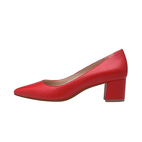Image of DREAM PAIRS Women's Chunky Low Block Heels Closed Toe Dress Pumps Shoes