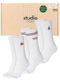 Studio Nolis Weihnachtssocken 3er Set Weihnachts Tennissocken Geschenk für Männer & Frauen Crew Socks Stickerei-Tannenbaum-Auto Baumwolle Oekotex 100 (43-46, Holiday Season)