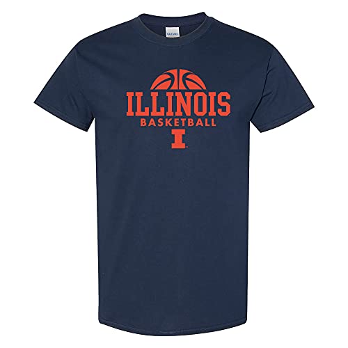 UGP Campus Apparel AS08 - Illinois Fighting Illini Basketball Hype T-Shirt (Medium - Navy)