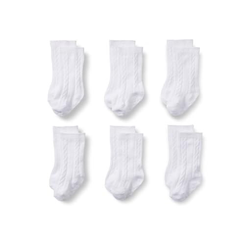 Image of Amazon Essentials x Sofia Grainge Unisex Toddlers and Babies' Cable-Knit Knee-High Socks, 6 Pairs